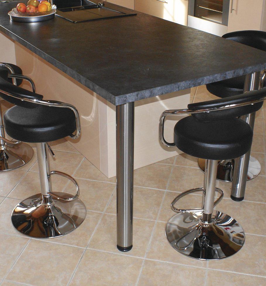 Pied de Snack diamètre 80mm en acier – Image 2