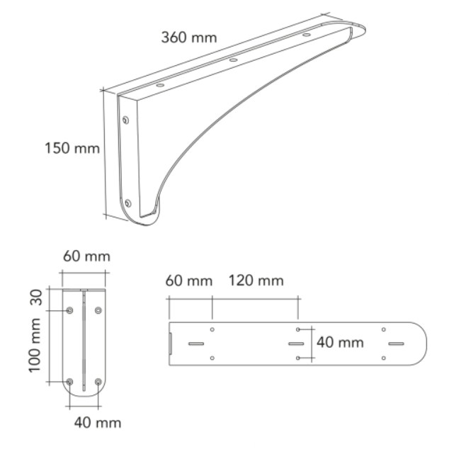 Equerre Metal support snack STRONG – Image 12
