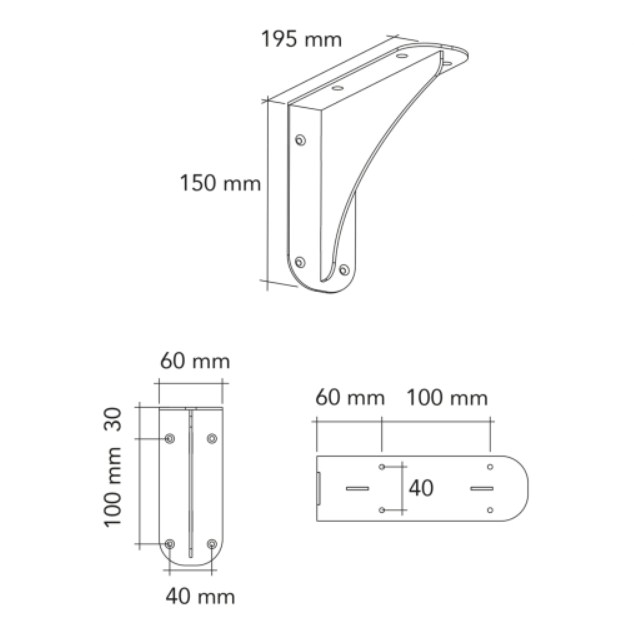 Equerre Metal support snack STRONG – Image 13