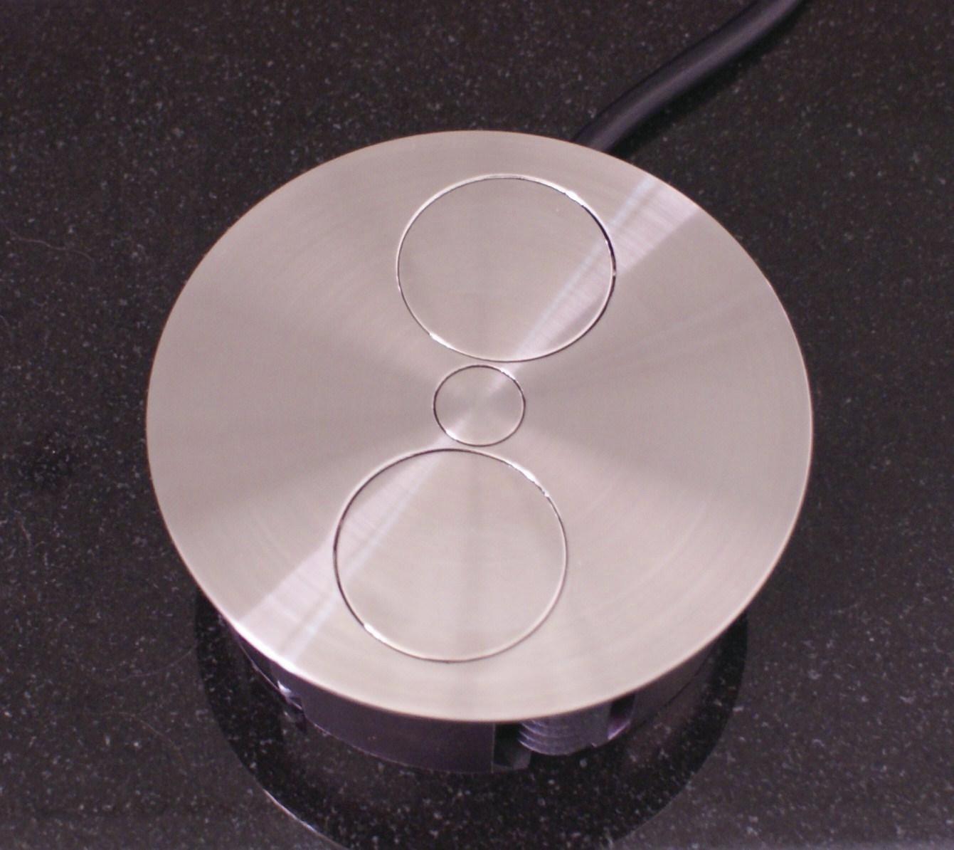 Prise Double à Encastrer Gemmo INOX – Image 2