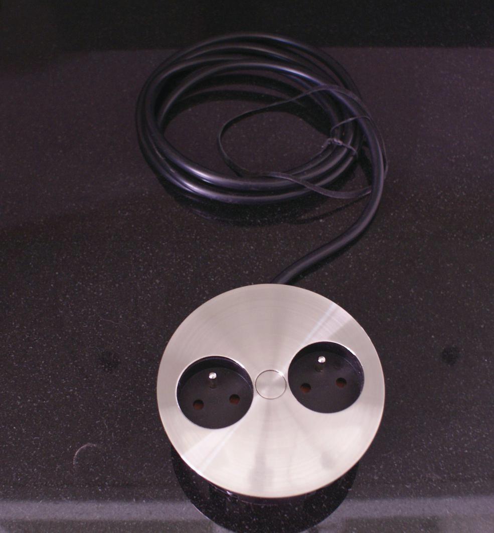 Prise Double à Encastrer Gemmo INOX – Image 3