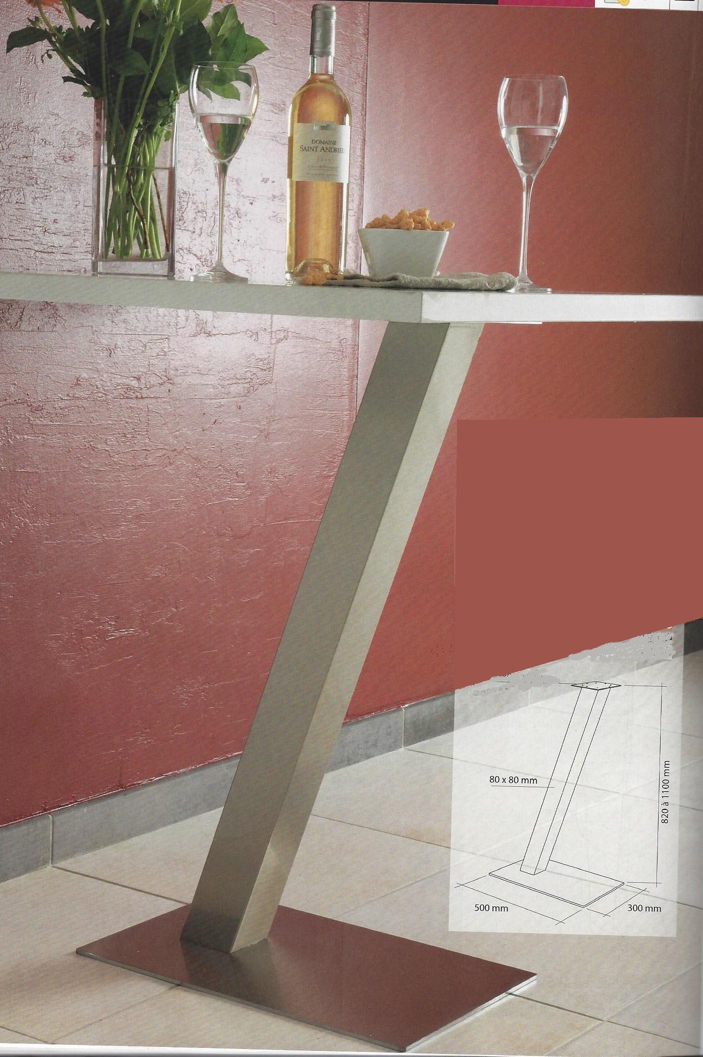 Pied de Snack carré incliné télescopique en acier