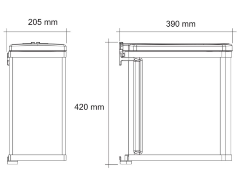 Poubelle ouverture auto 1 bac 18 litres – Image 6