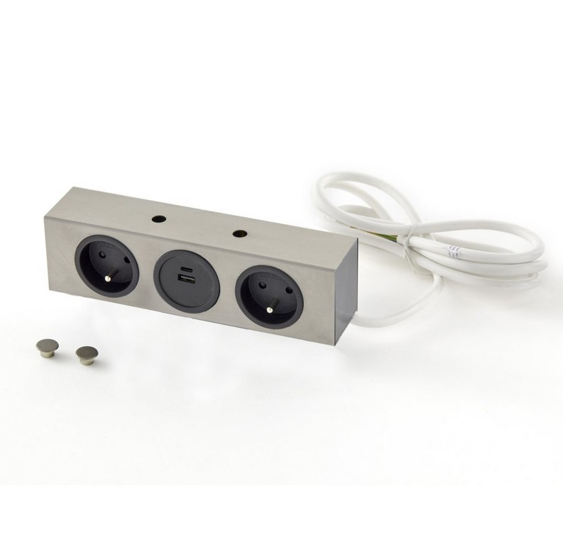 Bloc 2 prises Central avec USB-A-C – Image 4