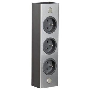 Bloc 3 prises Inox ou Noir