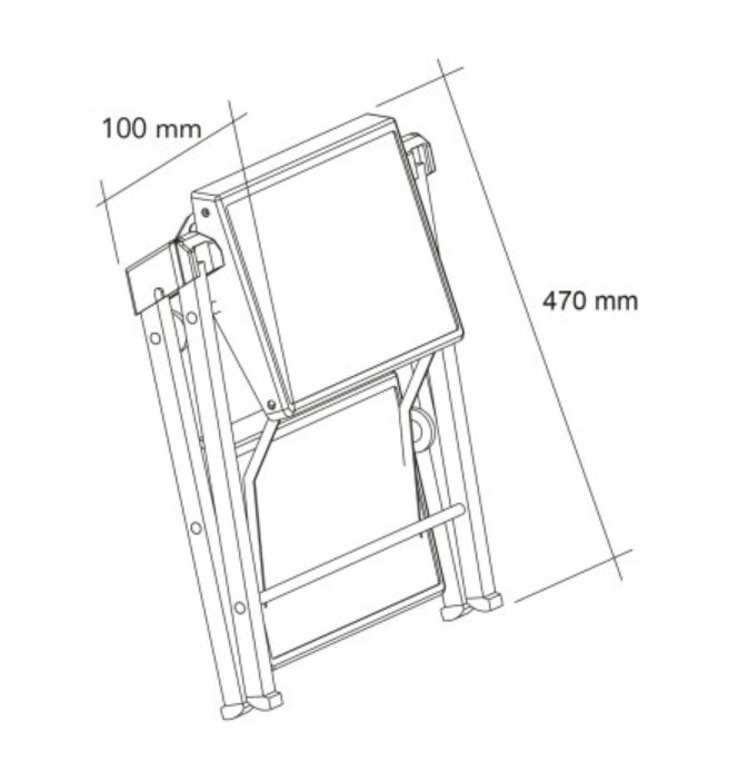 Escabeau pliant 2 marches HAILO – Image 3