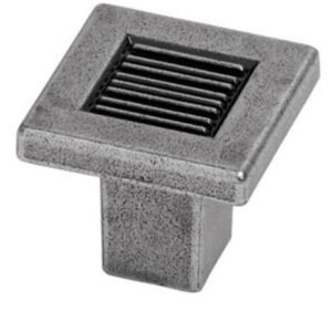 Bouton Stockholm finition argent vieilli