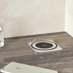 Bloc 2 prises + 2 USB autoMATIK - Inox brossé