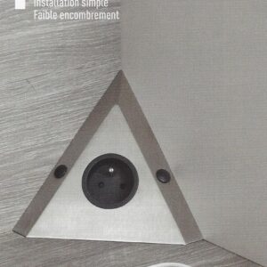 Bloc 1 prise d'angle inox