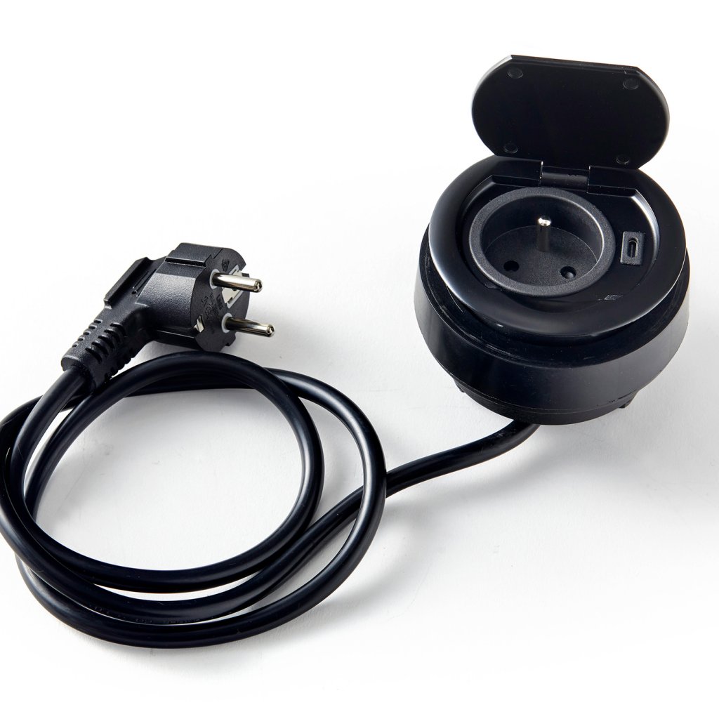 Bloc 1 prise + USB-C RING Noir – Image 3