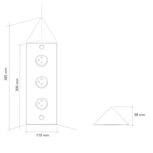 Schéma du bloc 3 prises d'angle MSA A9590