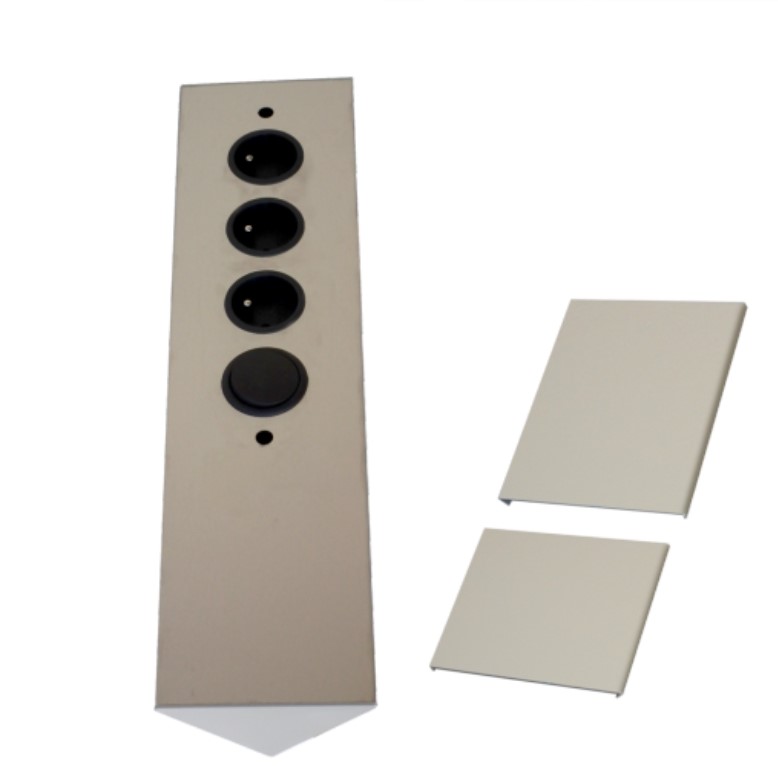 Bloc 3 prises d'angle + interrupteur avec ou sans port USB 5V – Image 2