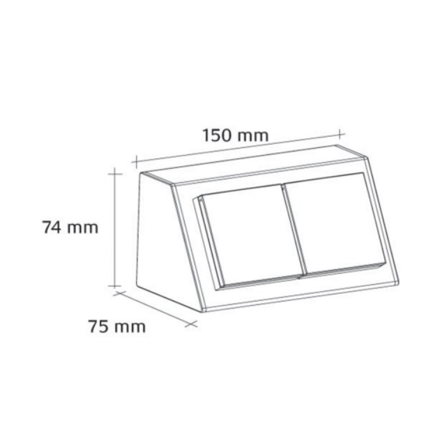 bloc 2 prises plan de travail en inox brossé A9450 avec clapets – Image 5