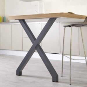 Pied en Acier forme "X" esprit industriel