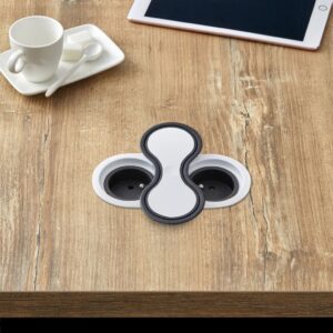 Bloc 2 prises EIGHT "IP44" - Blanc Mat