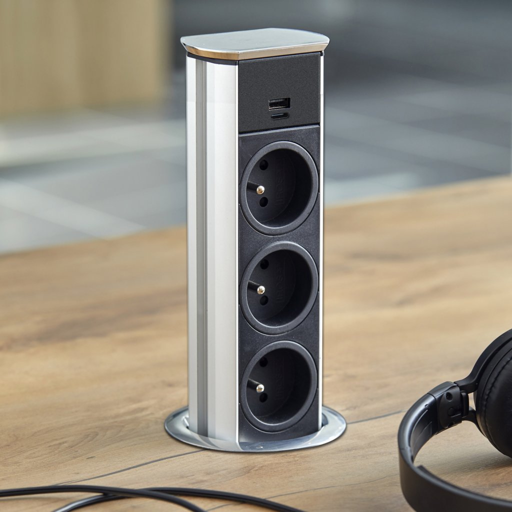 Bloc 3 prises BRICK + USB A et C