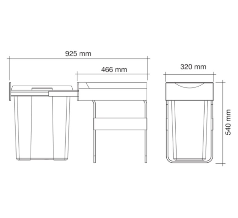Poubelle monobac 40 Litres Hailo – Image 3