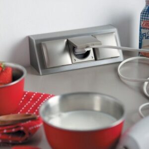 bloc 3 prises plan de travail avec clapets A9455