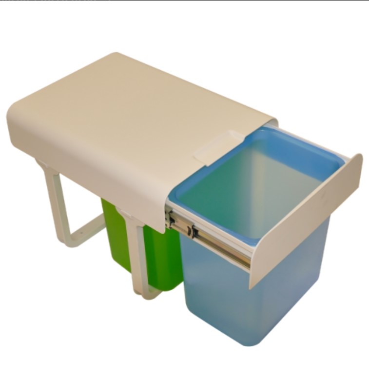 Poubelle tri sélectif 2 bacs 16 litres – Image 5