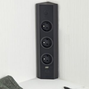 Bloc 3 prises + USB-A avec retour