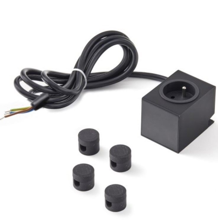 Bloc prise pour pied de table Qube – Image 2