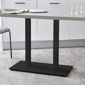 Double pied central carré en acier