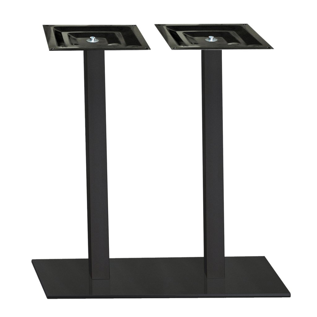 Double pied central carré en acier – Image 3