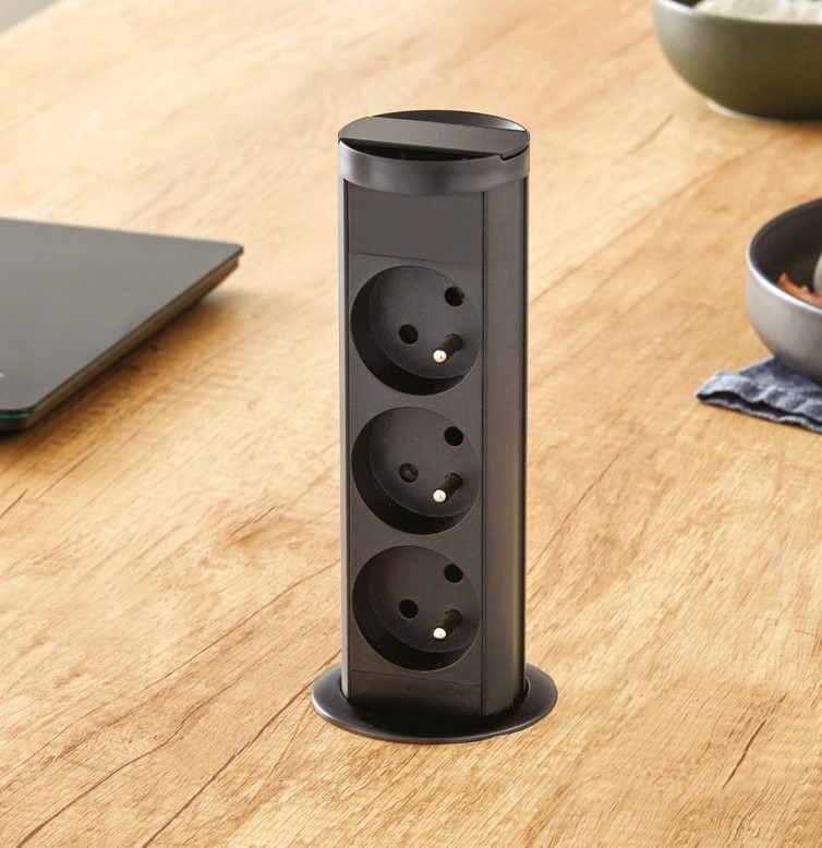 Bloc 3 prises Escamotable MINIBRICK – Image 2