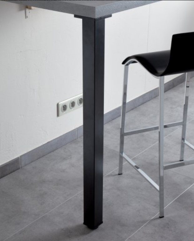 PIED de SNACK CARRE 60mm en Acier – Image 4