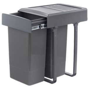 Poubelle 2 Bacs de 26 L "Soft Closing"