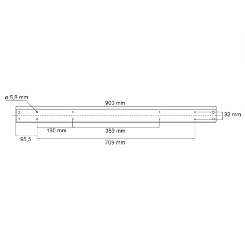 Pied Rectangulaire en acier hauteur 900mm – Image 3