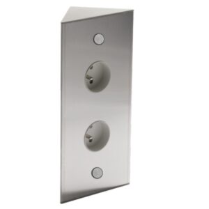 bloc 2 prises sous meubles haut alu ou inox brossé