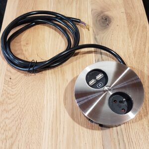 Bloc 1 prise + chargeur USB double TWIST