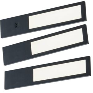 Kit 2 ou 3 profils Led 3,8W extra plat, inter infrarouge - Noir, Kit 3 spots 3/4/5000K + convertisseur