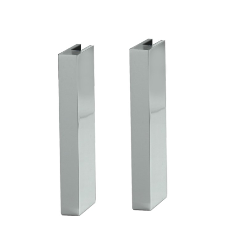 Kit de 2 supports carrés Protection ilot verre