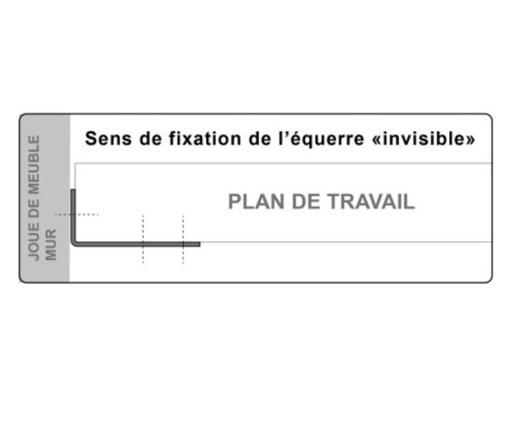 Equerre de fixation plateau et table invisible – Image 6