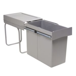 Poubelle 1 bac 30 litres coulissante