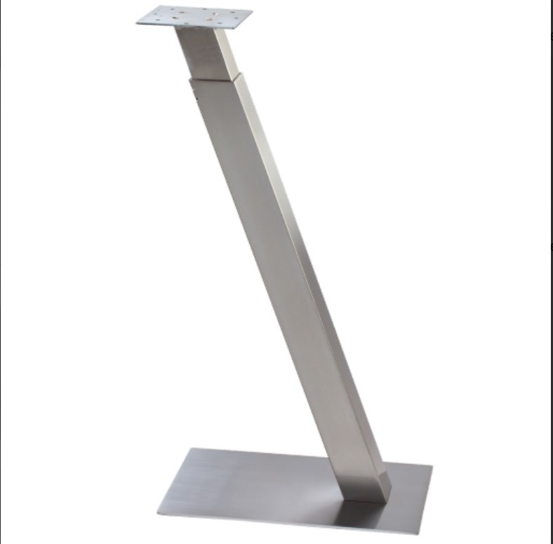 Pied de Snack carré incliné télescopique en acier – Image 3