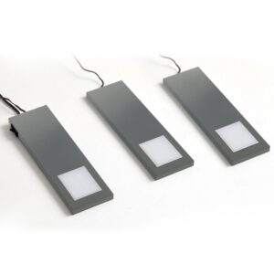 Kit profil LED 6W extra-plat - kit 3 profils inox + convertisseur