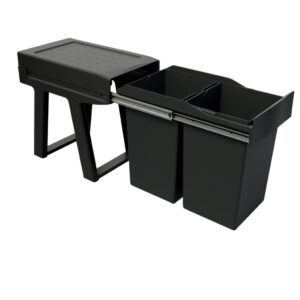 Poubelle 2 Bacs de 14L Plastique recyclé