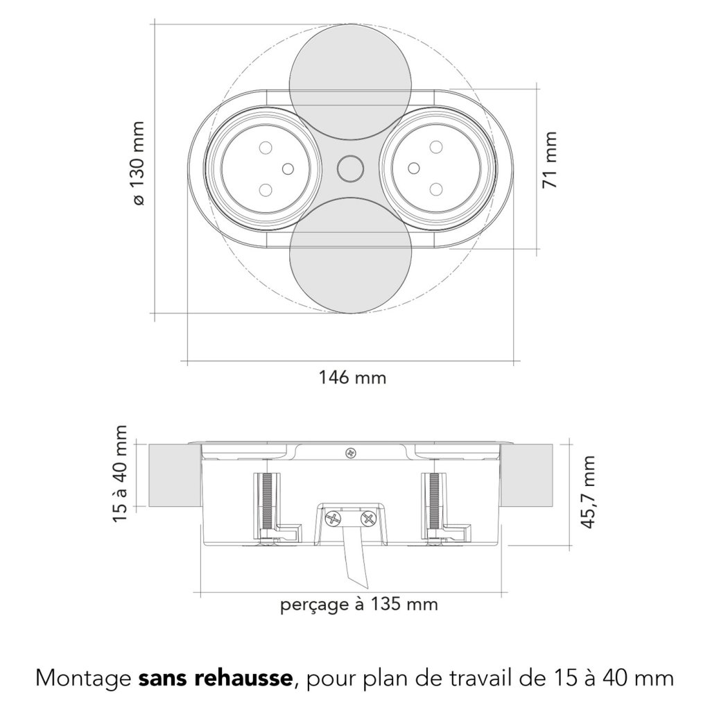 bloc prise eight MSA 033 schéma