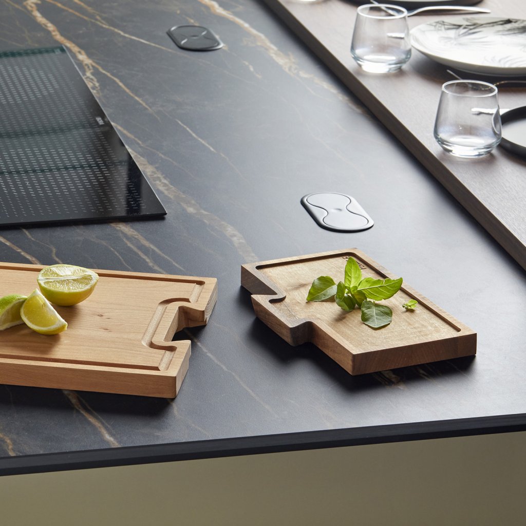 Planche à découper en Hêtre et Noyer 3 en 1 PUZZLE – Image 6